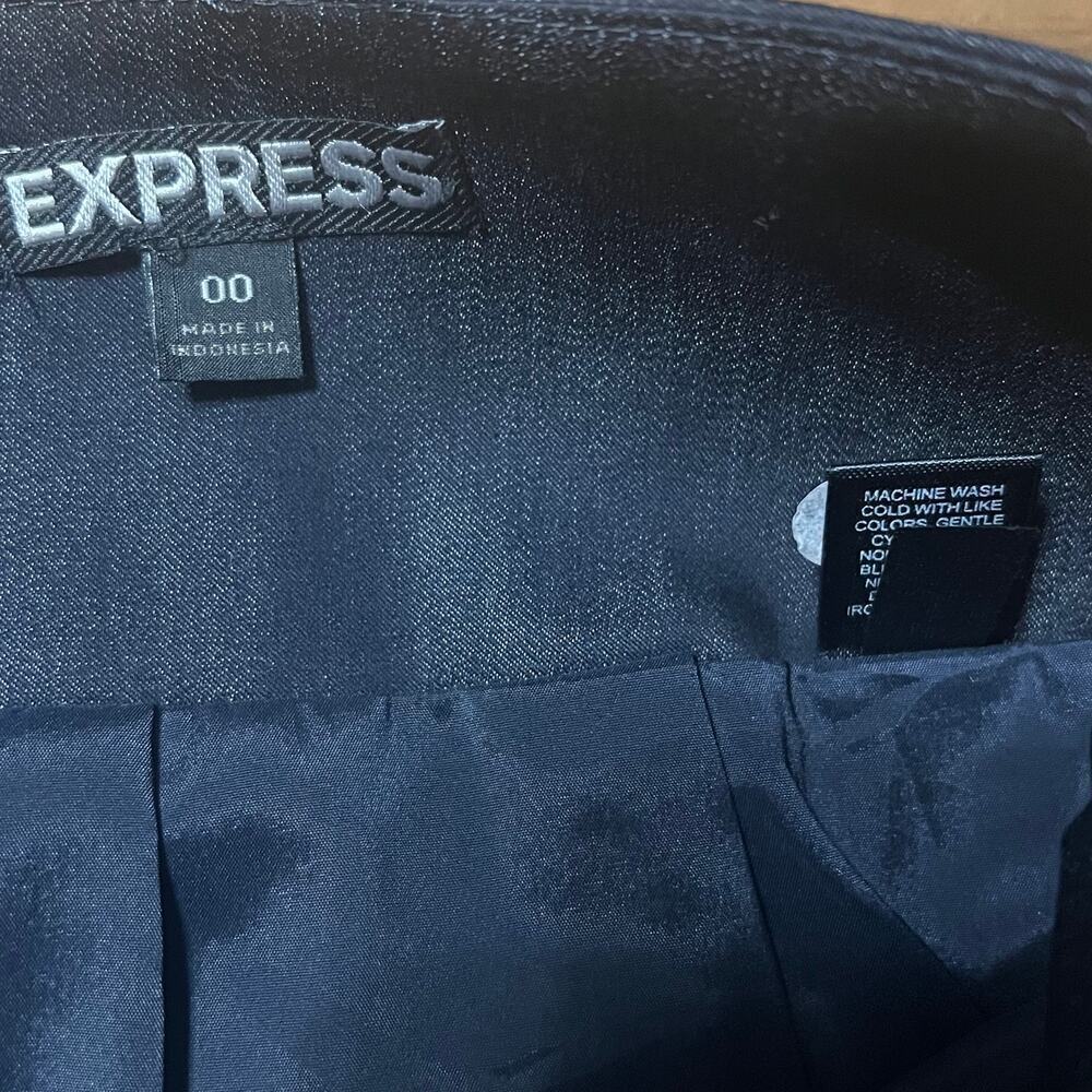 Express Charcoal Black High Waist Pencil Skirt Size 00 - Picture 6 of 7
